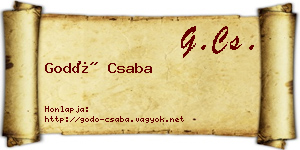 Godó Csaba névjegykártya