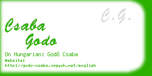 csaba godo business card